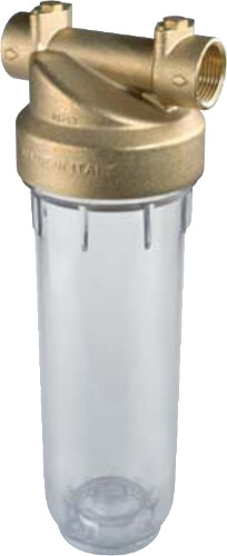 Συσκευή φιλτραρίσματος νερού μπρούτζινη κεφαλή 10bar 45°C 10″ (για ανταλλακτικά τύπου BX)